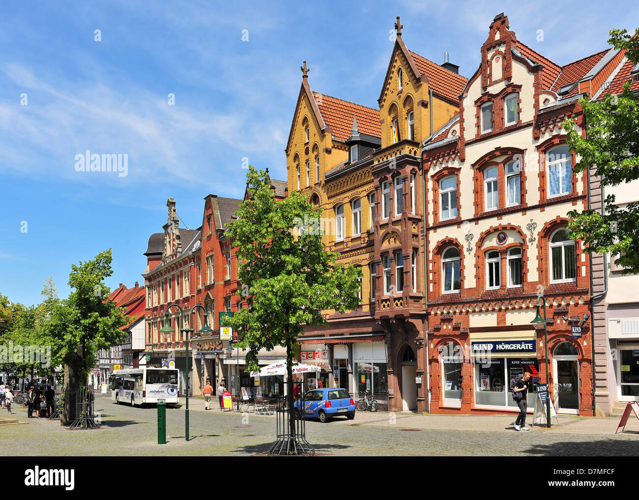 The pedestrian zone in Northeim Lower Saxony, Germany Stock Photo