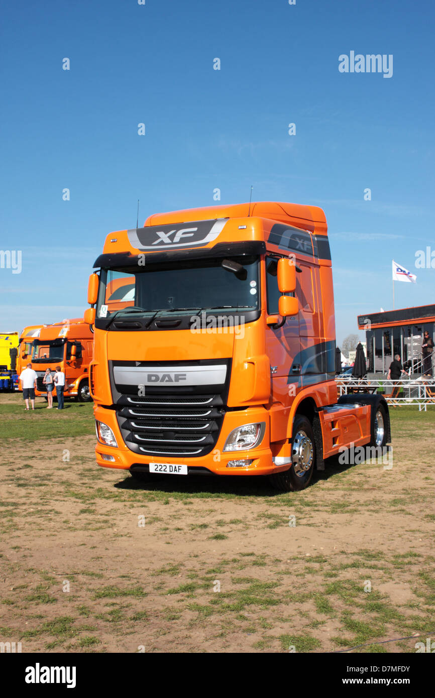 DAF XF Euro 6 tractor unit on display at the 2013 TruckFest Peterborough UK Stock Photo