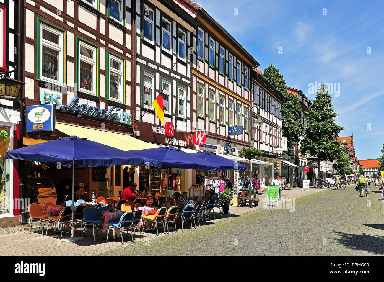 The pedestrian zone in Northeim, Lower Saxony, Germany Stock Photo