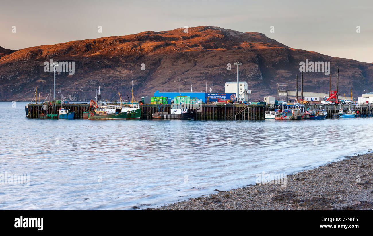 Fishing Port in Ullapool, Ross and Cromarty, Highland, Scotland, UK, Europe. Stock Photo