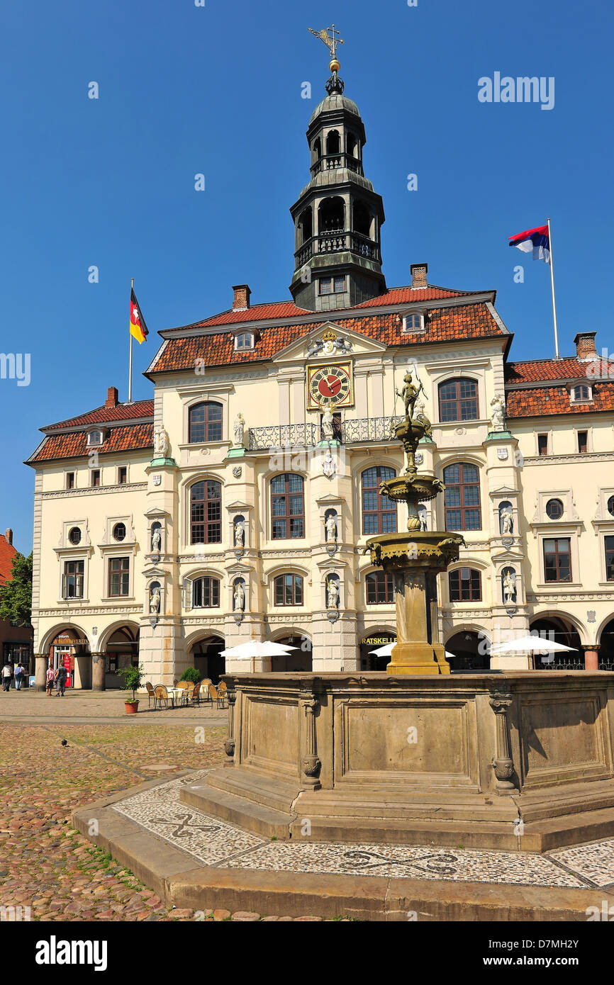 Lüneburg, Luneburg, Lower Saxony, Germany, historical town hall Stock Photo