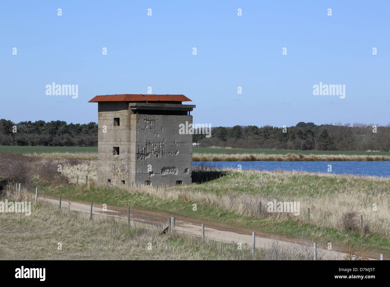 world war 2 structures at bawdsey on the suffolk coast Stock Photo