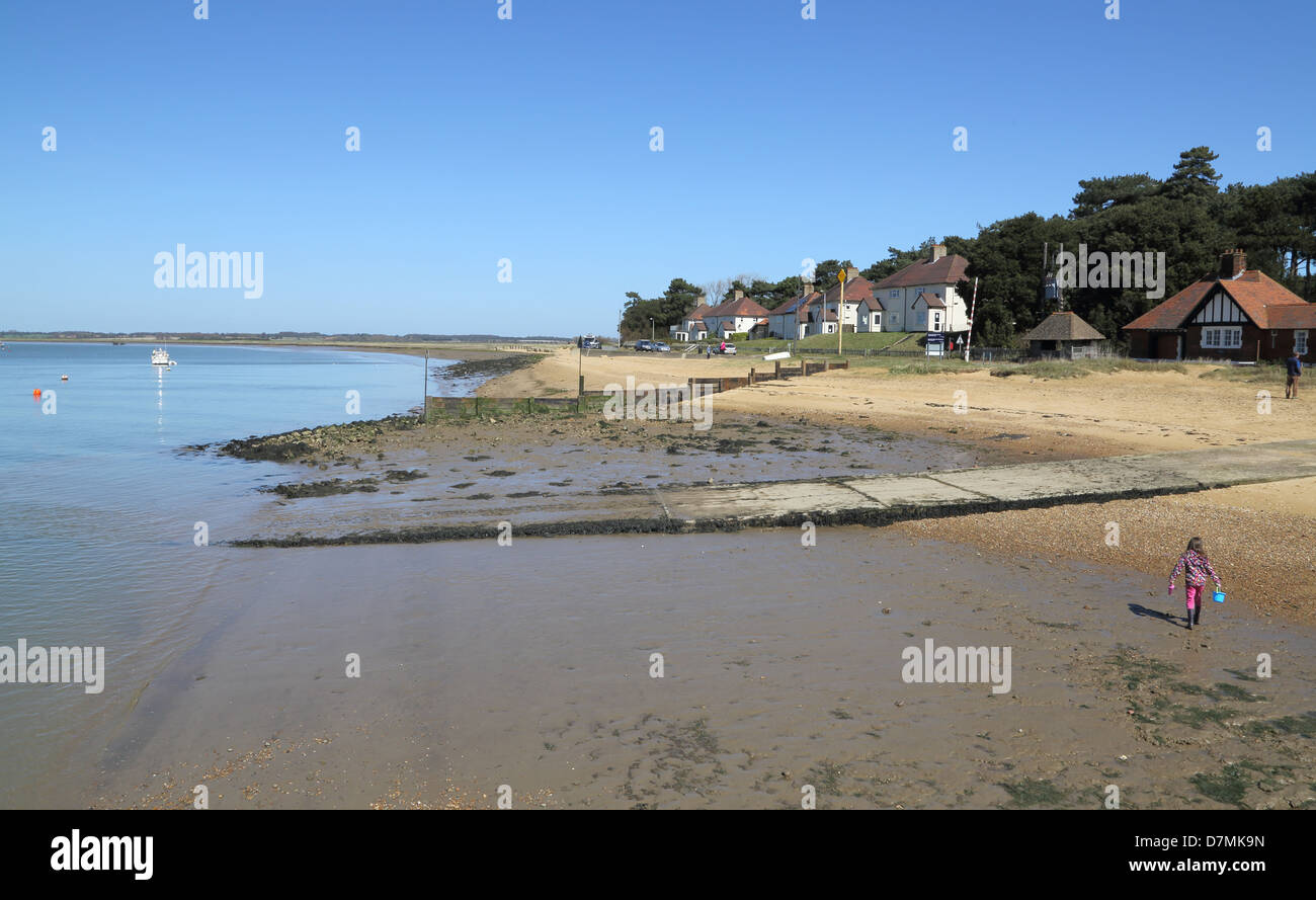 bawdsey quay looking towards felixstowe ferry on the river deben in suffolk Stock Photo