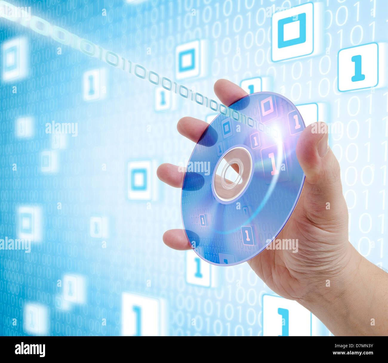 Digital storage, artwork Stock Photo