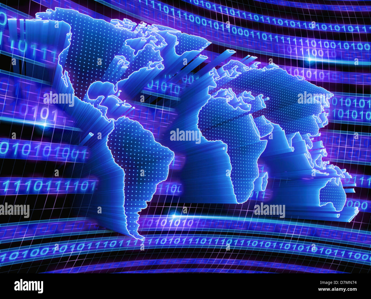 Digital world, conceptual artwork Stock Photo Alamy