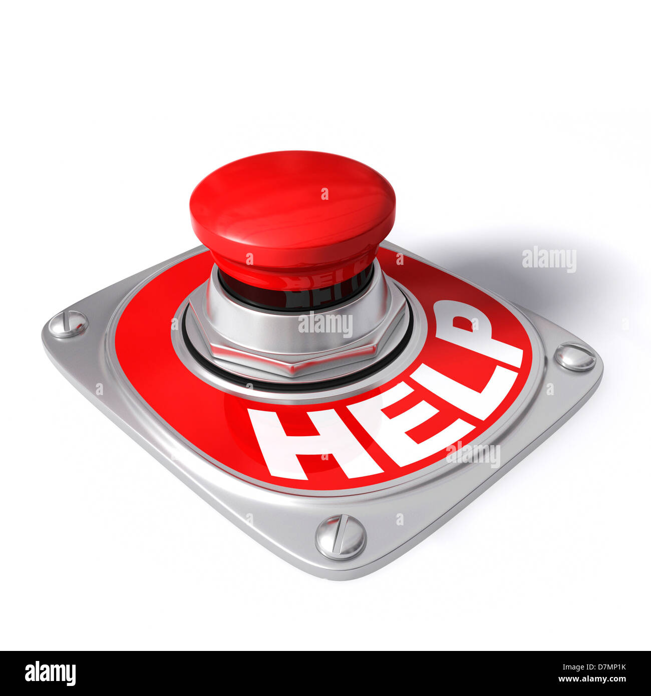 Help button, artwork Stock Photo