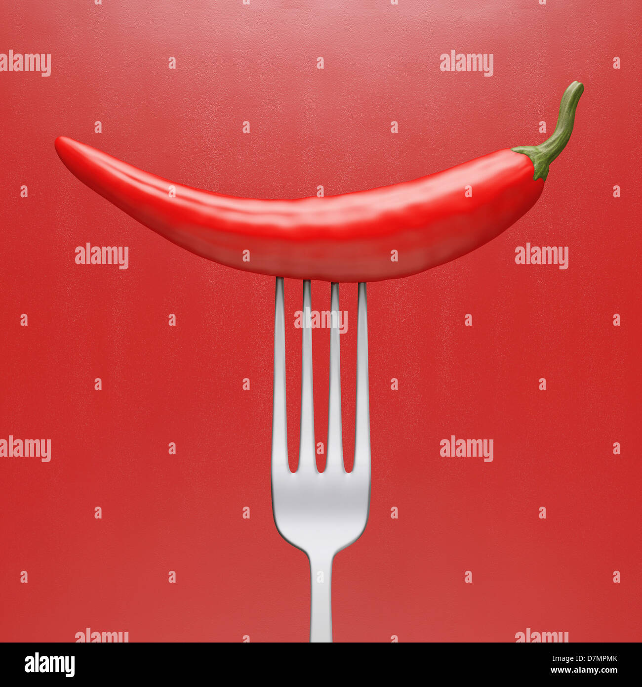 Chilli pepper, artwork Stock Photo