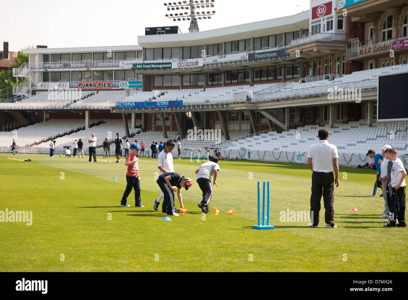 Practice game at the Kia Oval, Kennington, London, England, United Kingdom Stock Photo