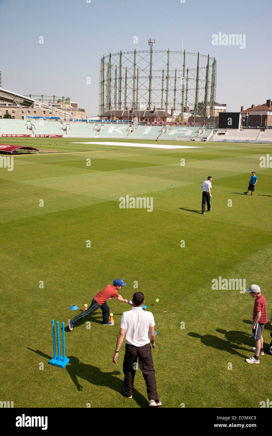 Practice game at the Kia Oval, Kennington, London, England, United Kingdom Stock Photo
