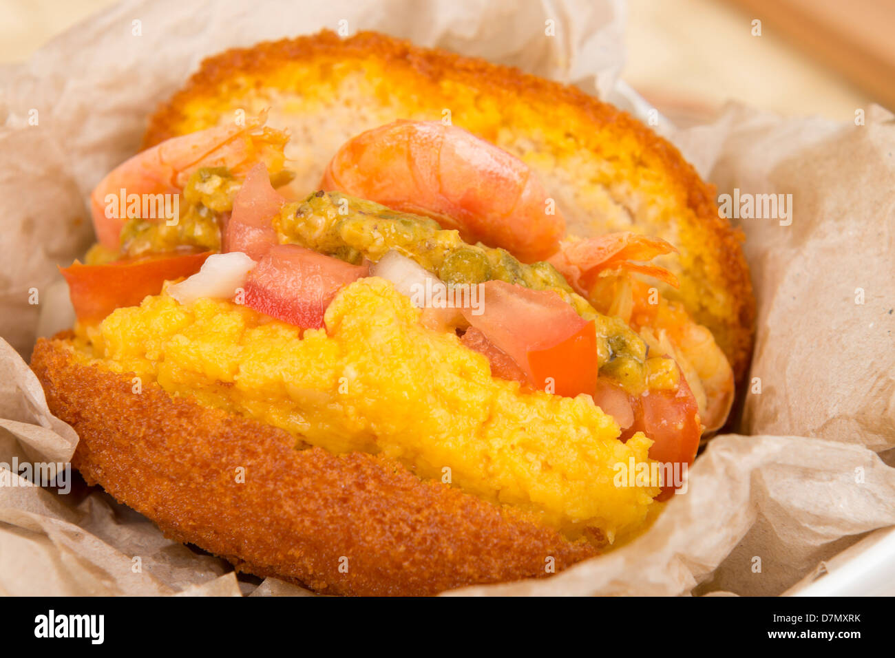 Acaraje Brazilian fritters made with blackeyed peas served with