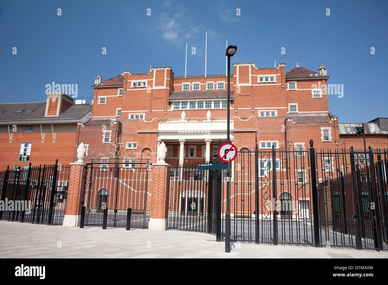 Members entrance of the Kia Oval showing the Jack Hobb Gates