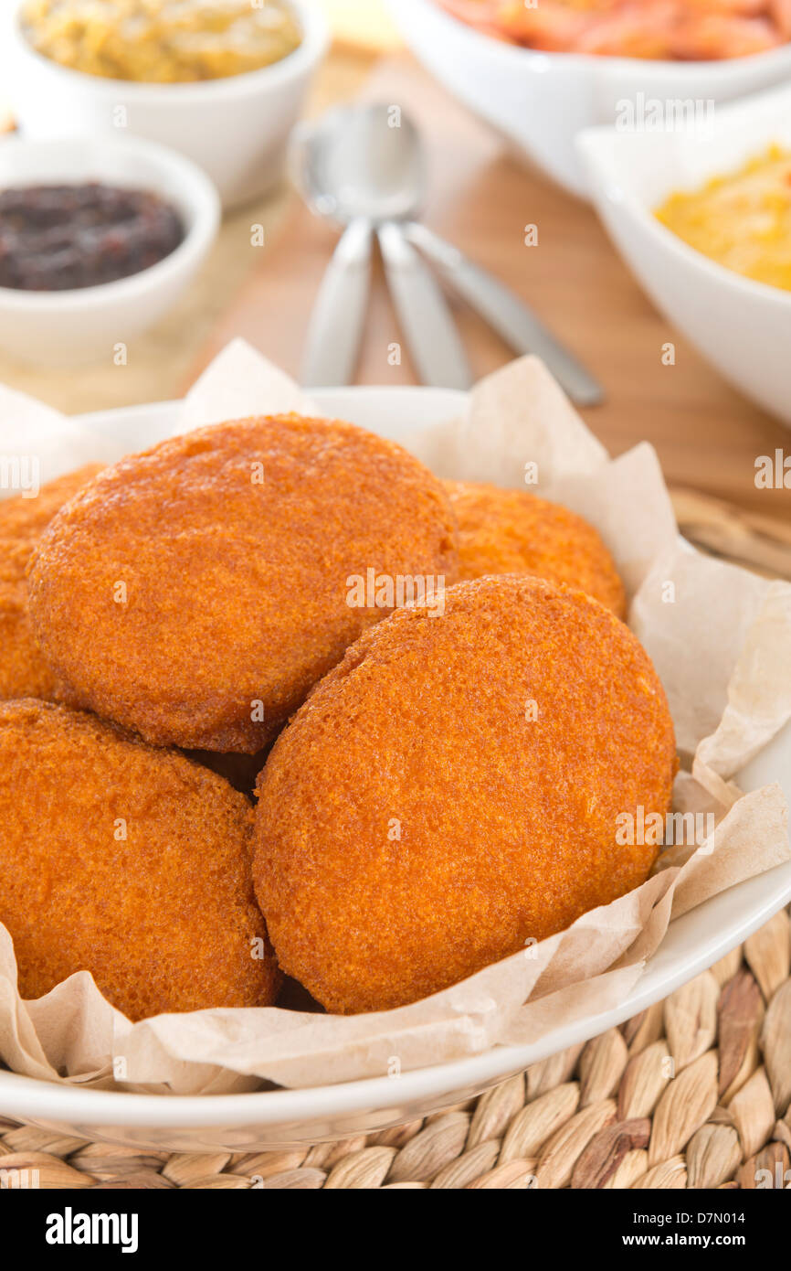 Acaraje Brazilian fritters made with blackeyed peas served with