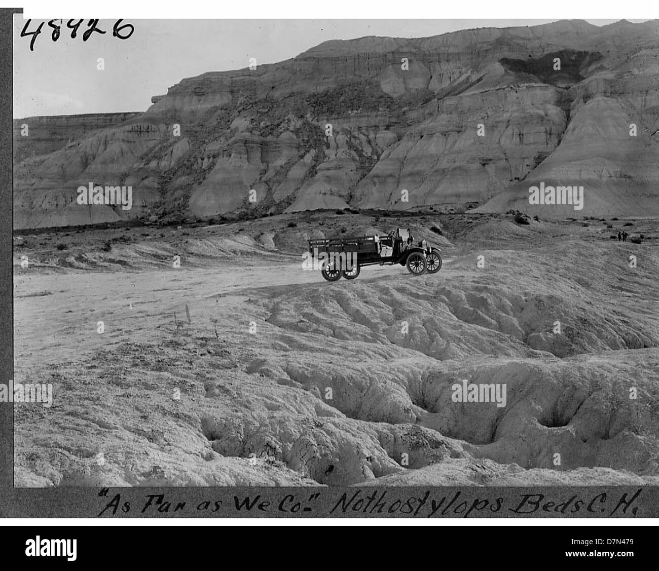 This photograph documents a paleontological expedition for vertebrate ...