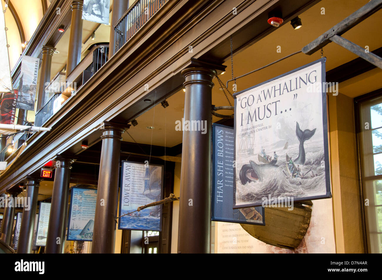 Massachusetts, New Bedford. New Bedford Whaling Museum. Sign with quote