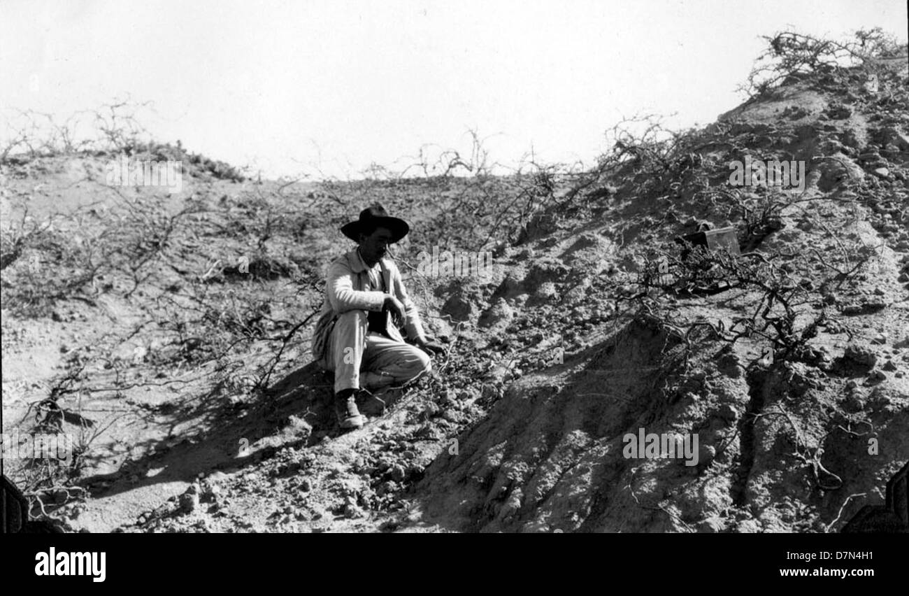 Felipe Mendez, part of the Elmer Riggs Paleontological Expedition ...