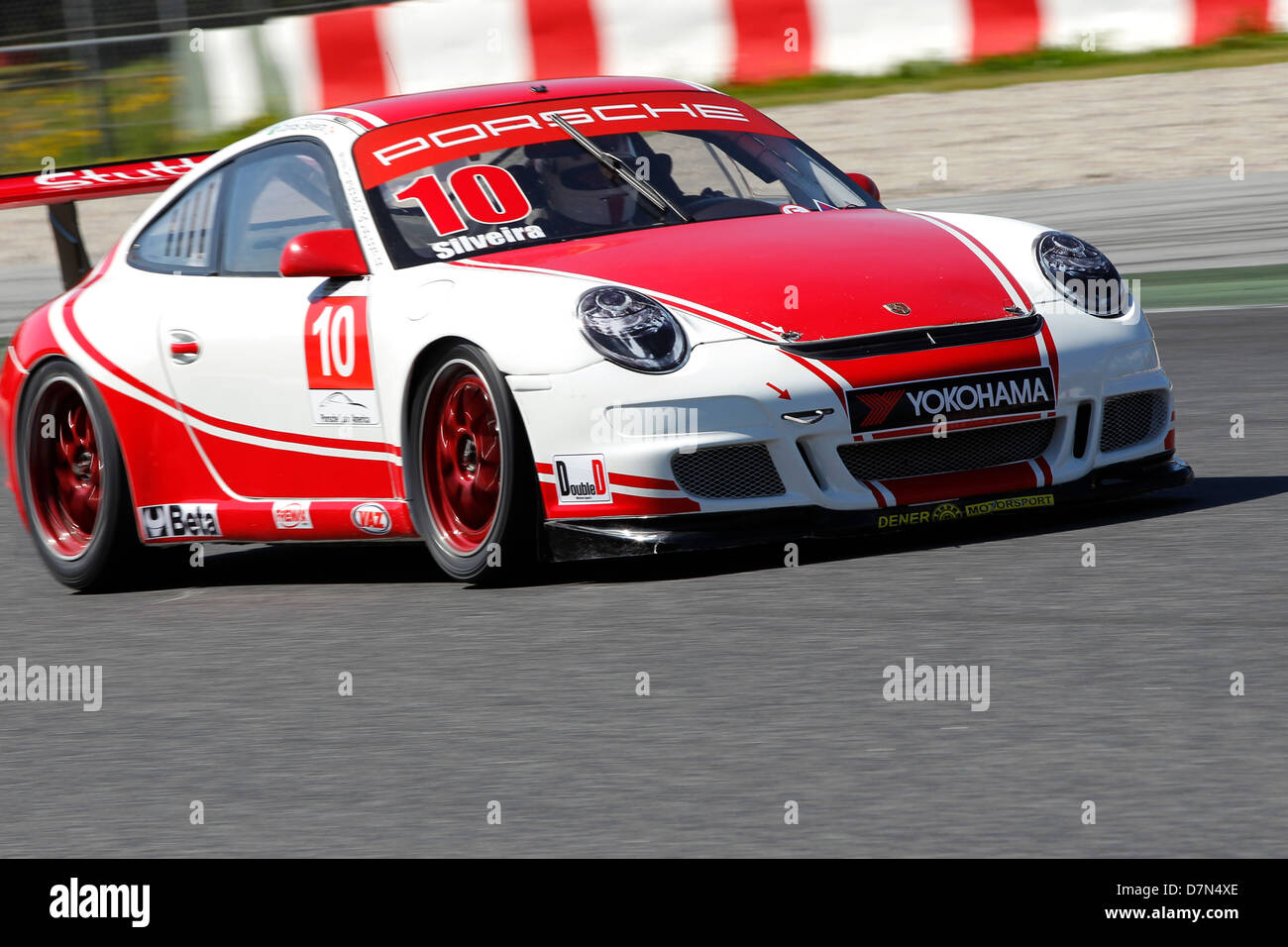 Porsche GT3 Cup Challenge Brazil at Montmelo, Spain 12th April 2013 Stock Photo