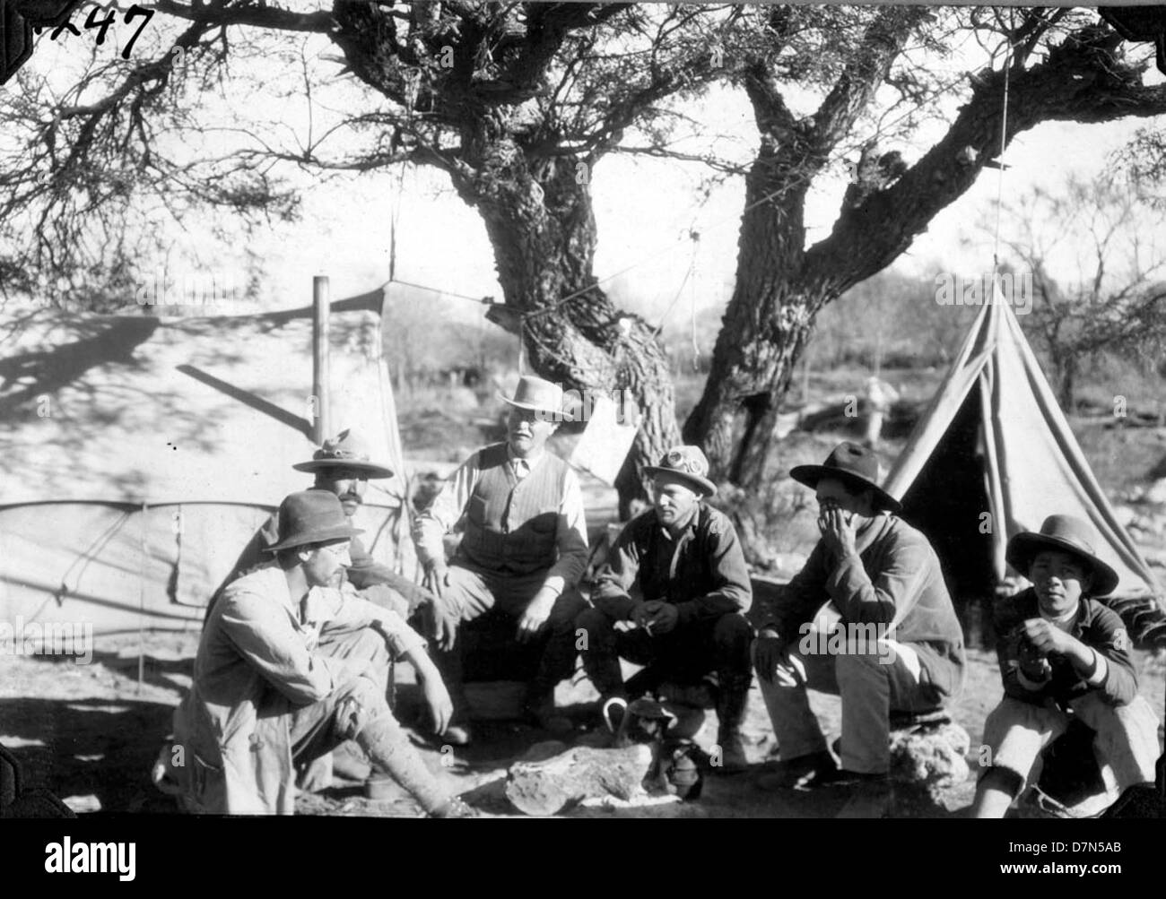 Members of the Marshall Field Paleontological Expedition, including ...