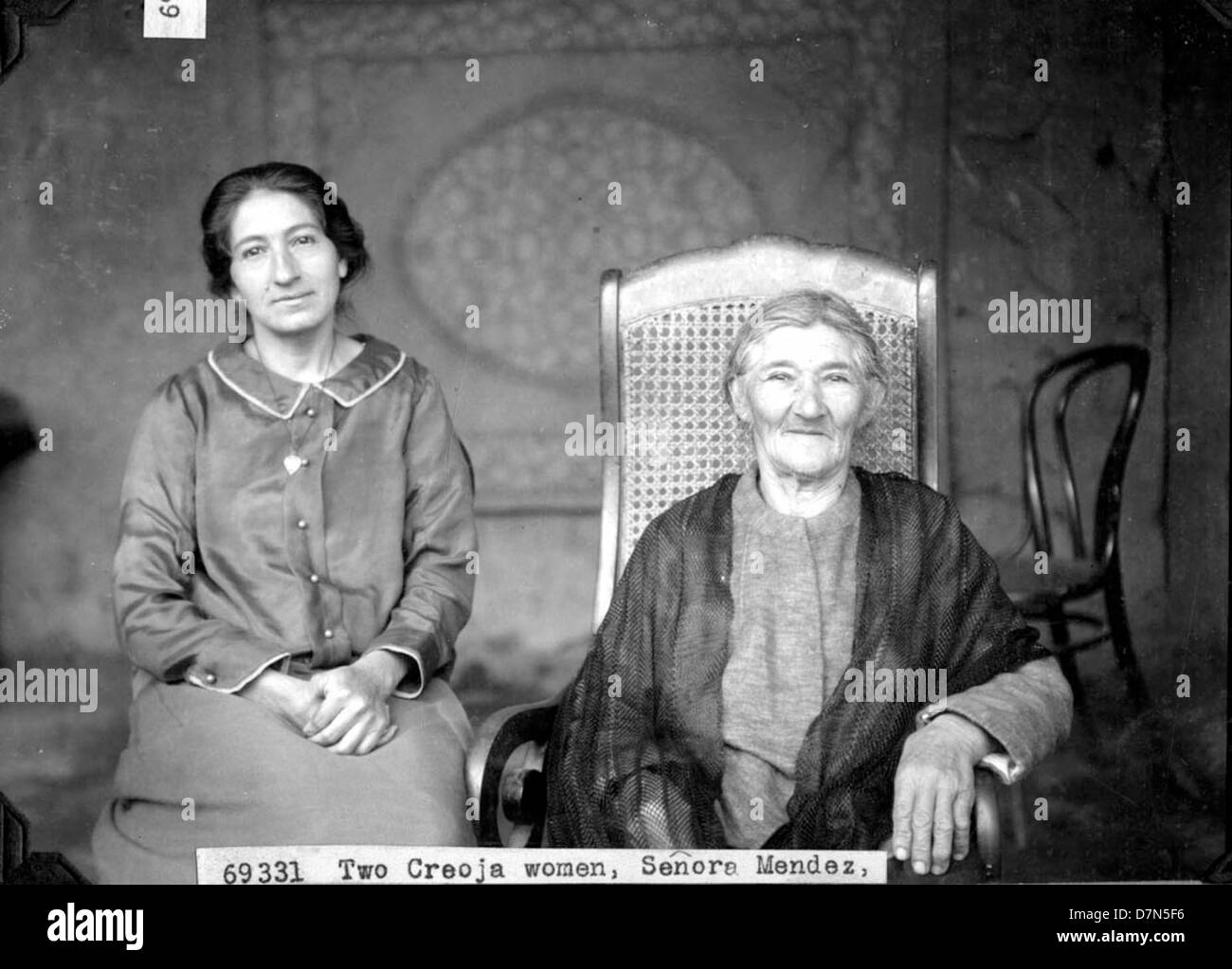 Two Creoja women collecting fossils during the 1926 Marshall Field ...