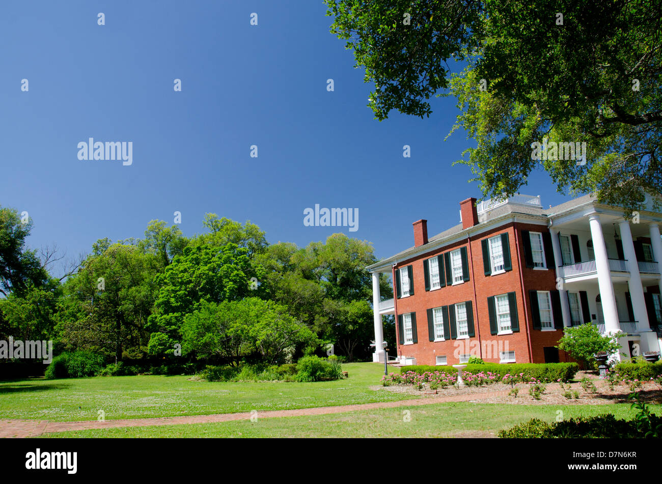 Mississippi, Natchez. Spring Pilgrimage, Antebellum home 'Rosalie' , Union HQ during the Civil War. National Historic Landmark. Stock Photo