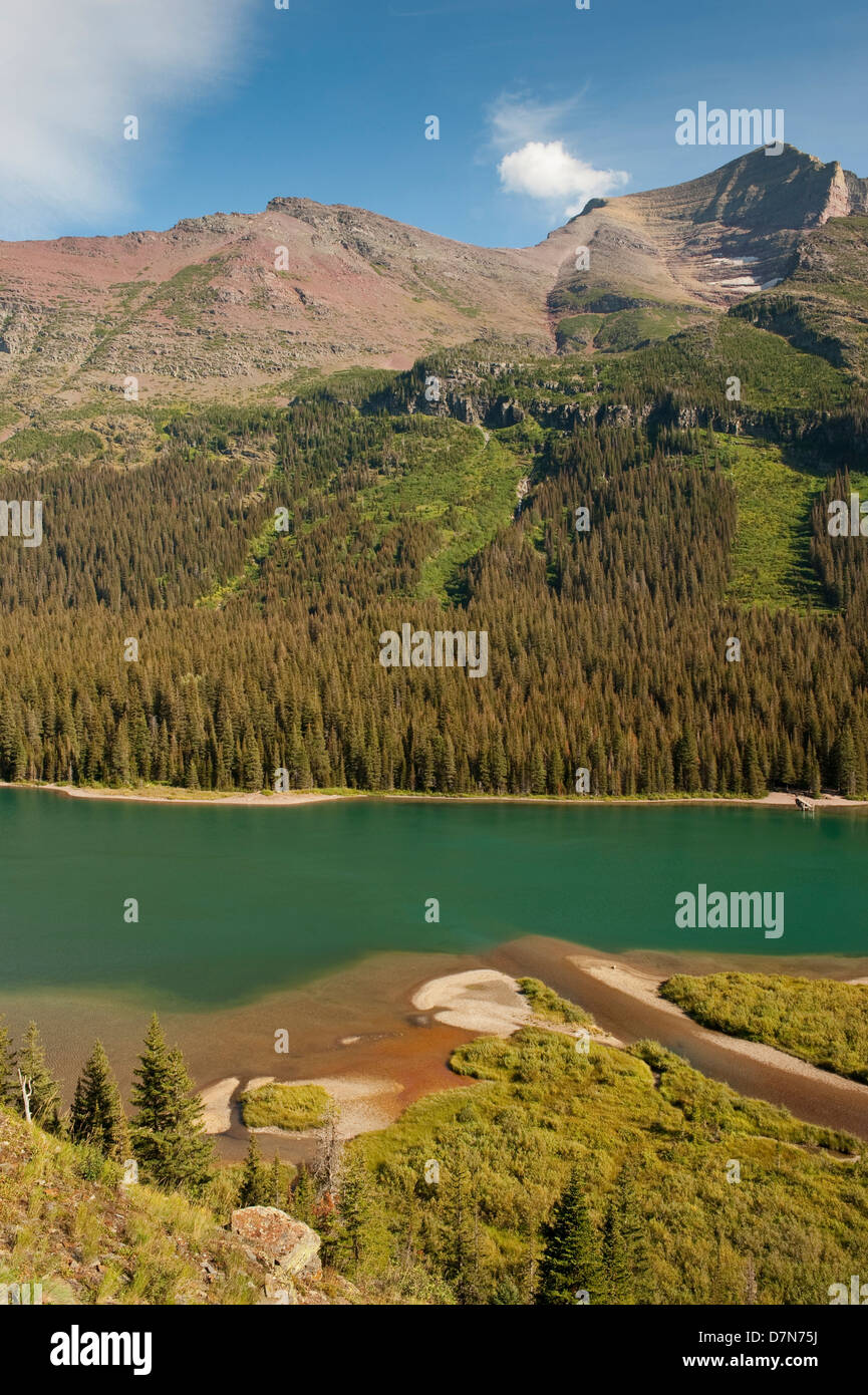 Meadow, Mountain, and Avalanche path visible around Lake Josephine