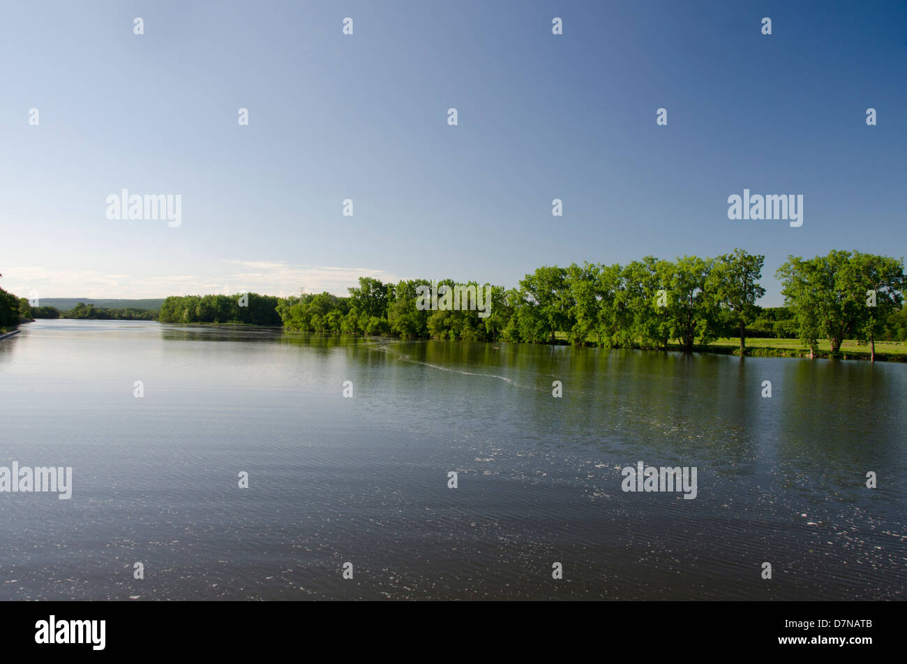 New York, Glenville. Erie Canal at Lock 8. Stock Photo