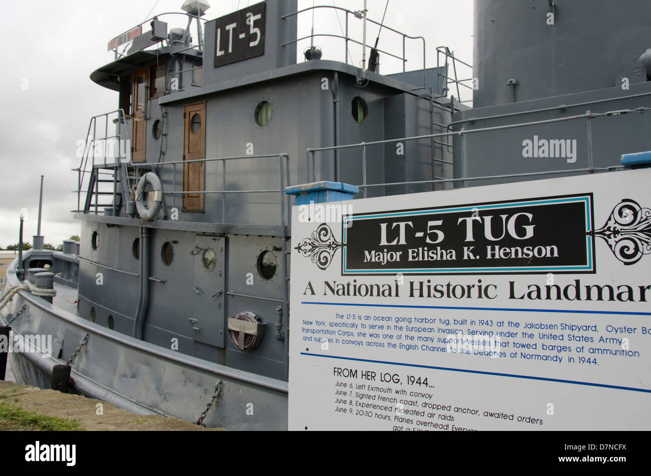 New York, Oswego. H. Lee White Marine Museum. LT-5 Tug, National Historic Landmark. Stock Photo