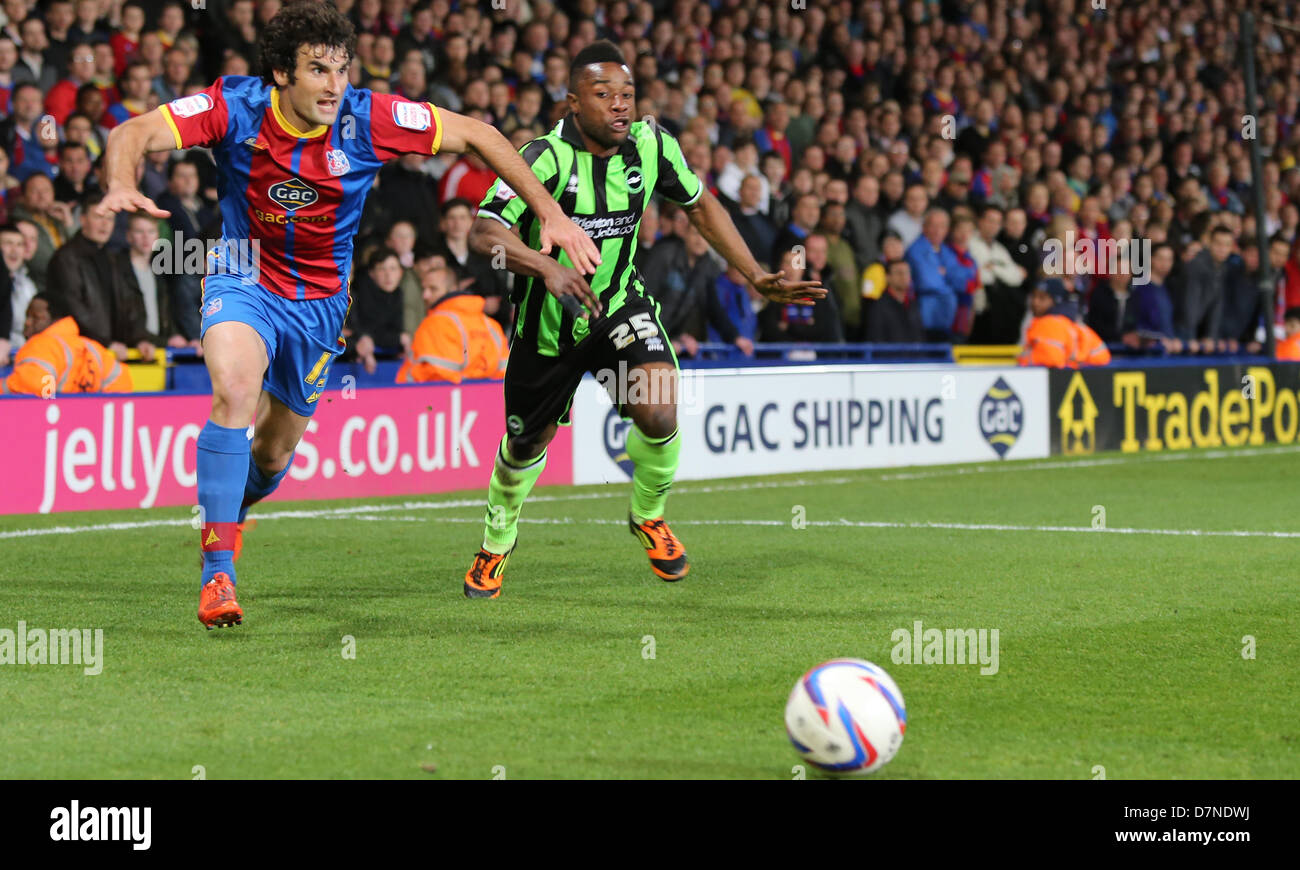 10.05.2013 London, England. Mile Jedinak in action  during the Championship Play Off Semi Final 1st leg game between Crystal Palace versus Brighton and Hove Albion from Selhurst Park. Stock Photo