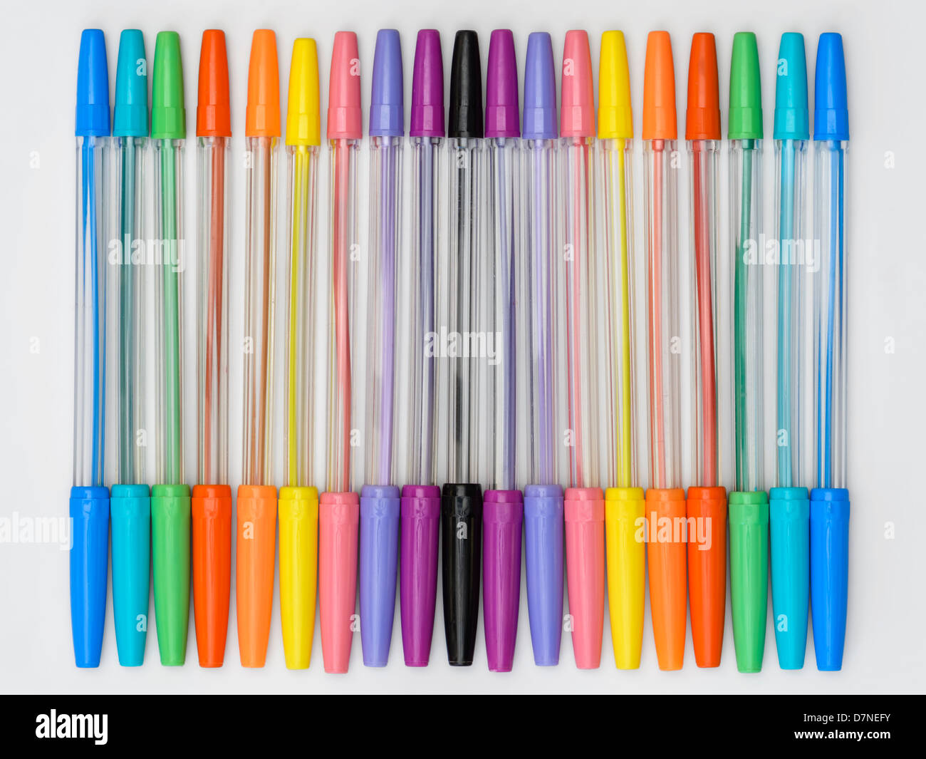 Rainbow Ballpoint Pens Stock Photo - Alamy