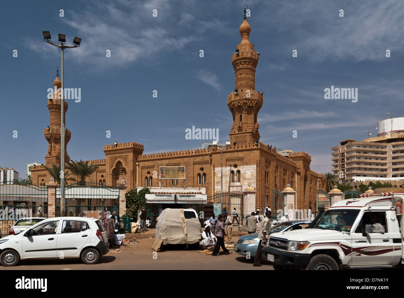 Al Jame'e Al Kabir (The Grand Mosque)  near Suq al-Arabi,  Khartoum, Sudan Stock Photo