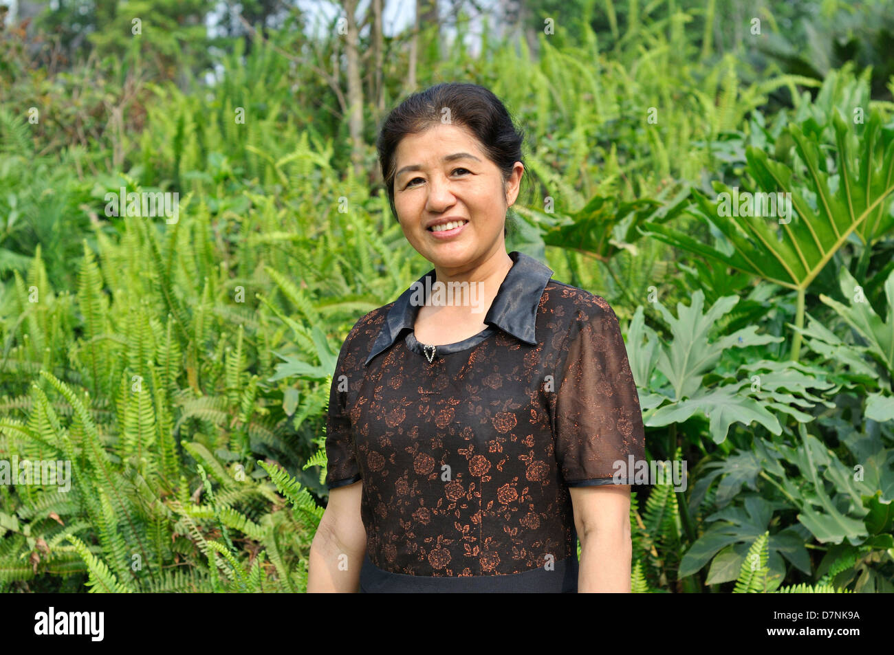 chinese middle-aged woman Stock Photo