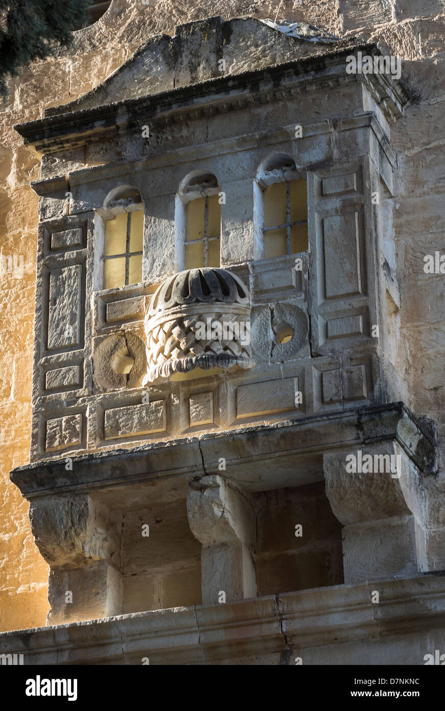window Church of the Visitation, Jerusalem Stock Photo