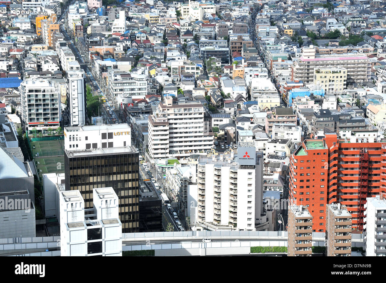 aerial view, Shinjuku, Tokyo, Japan Stock Photo