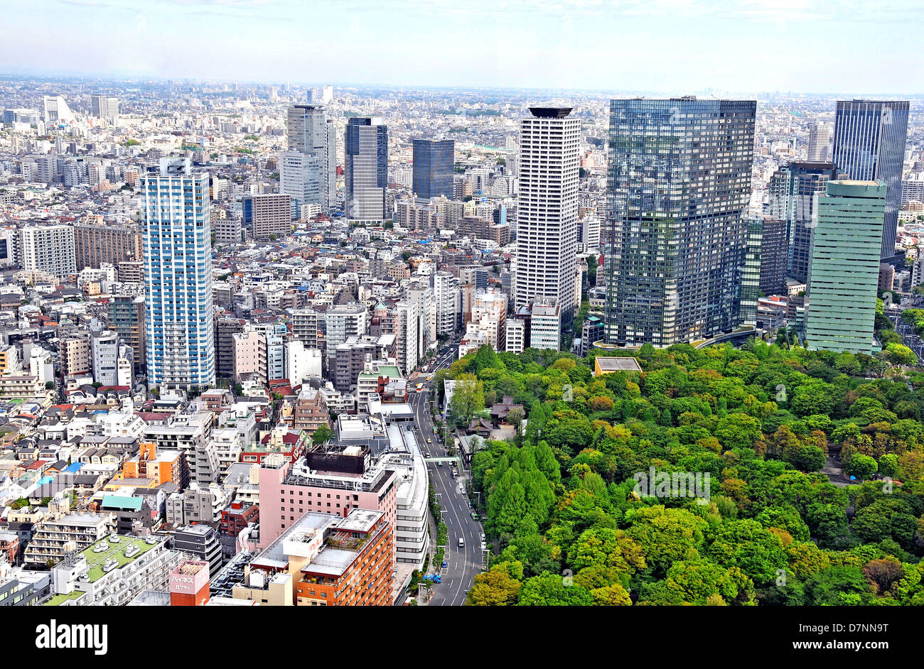 aerial view Shinjuku Tokyo Japan Stock Photo