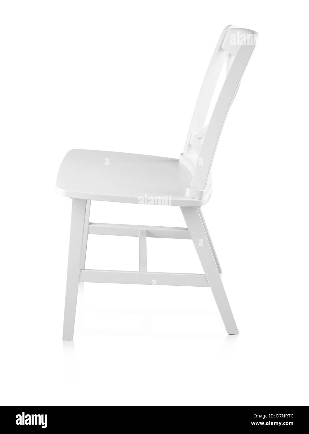 white wooden chair on white background Stock Photo
