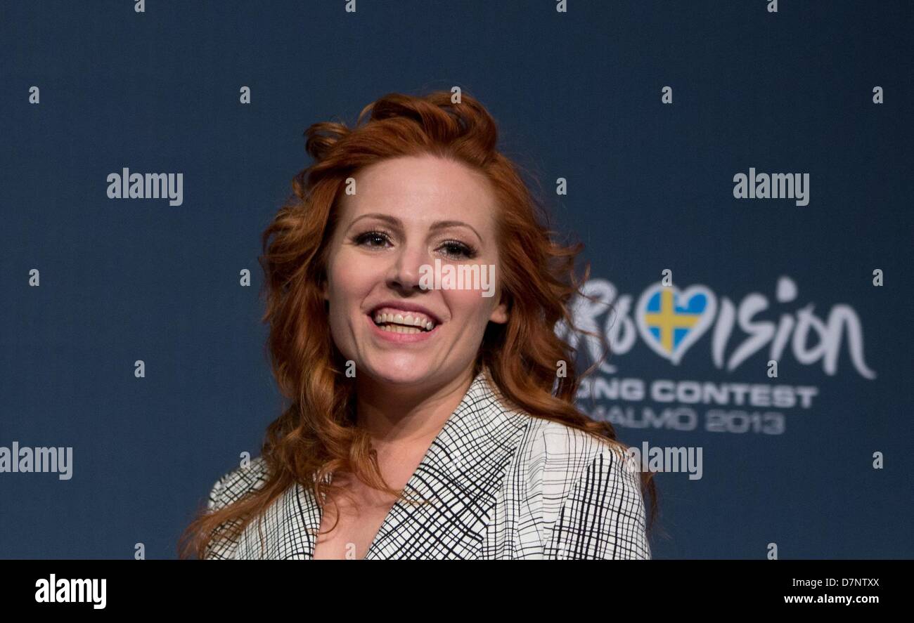 Singer Valentina representing San Marino poses during a press