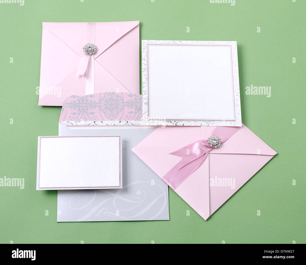Beautiful invitation cards for your choice Stock Photo