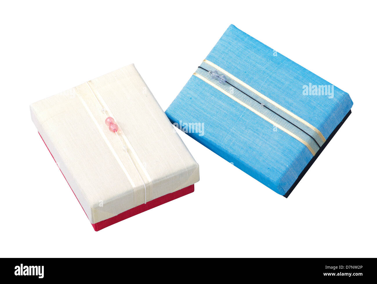 Beautiful gift box made of silk the best choice for giving season Stock Photo