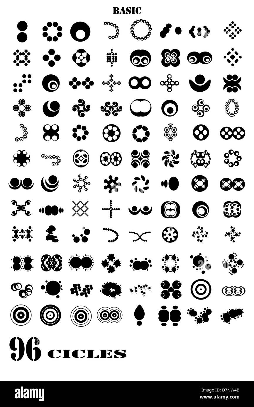 Circles pattern book design Black and White Stock Photos & Images - Alamy