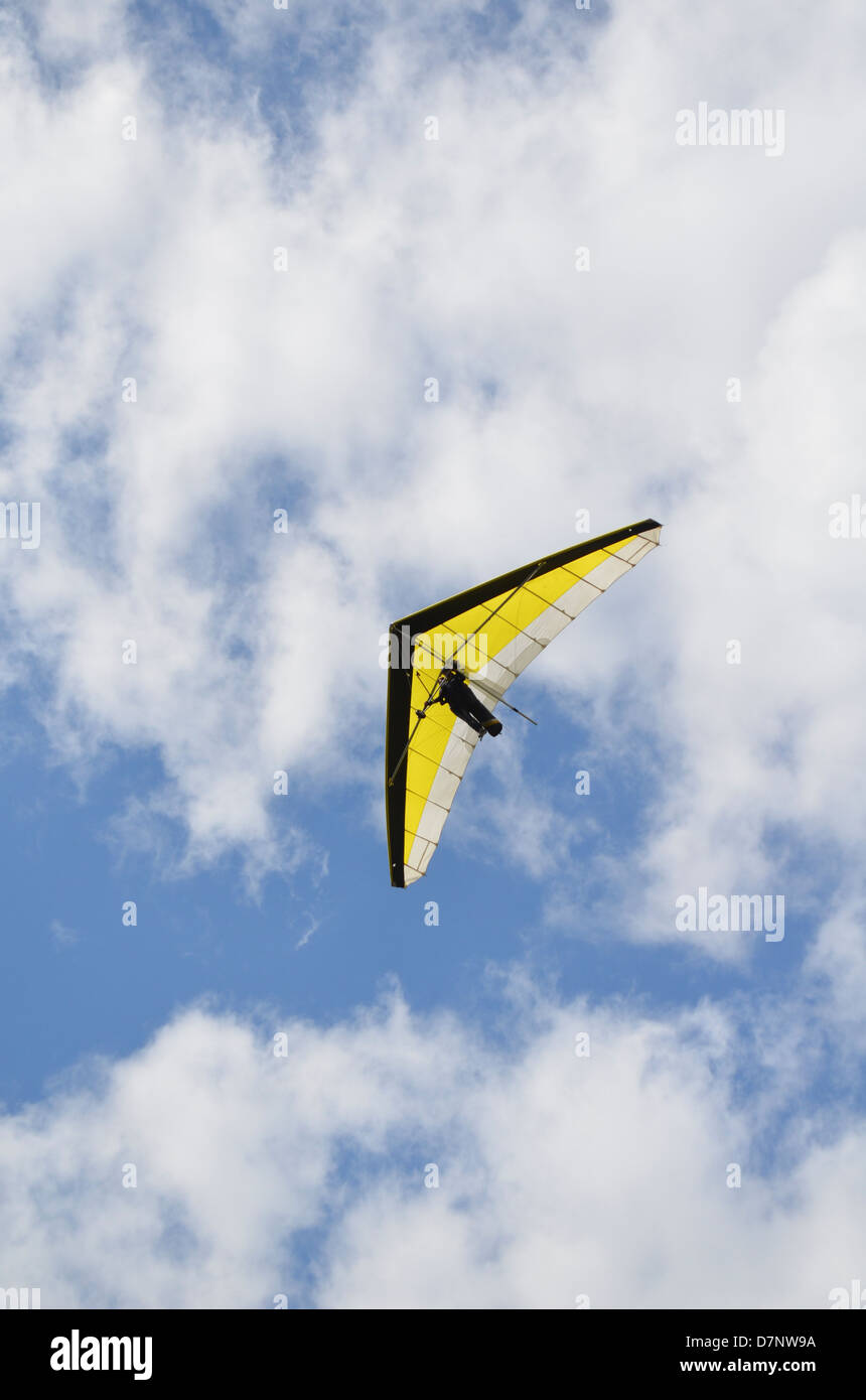 Delta wing against blue sky Stock Photo