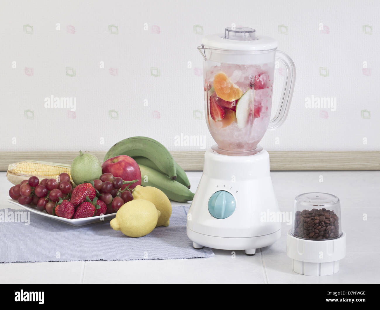 The electric blender for make fruit juice or smoothie Stock Photo