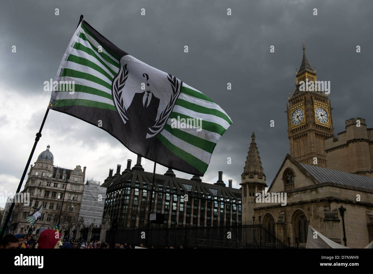 99% International Day Against austerity held on the 04th May 2013 Starting in Trafalgar Square, London. Stock Photo