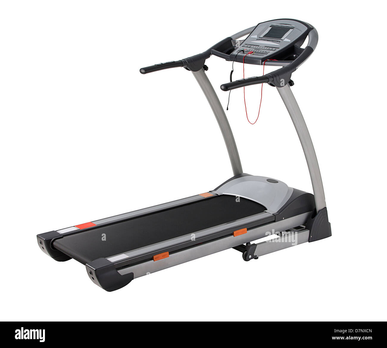 treadmill the exercise equipment isolated on white background Stock Photo
