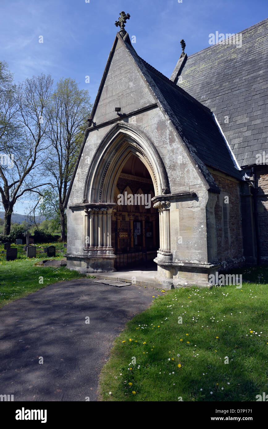 the entrance to our lady and st alphonsus cathoilic church, hanley swa, worcestershire, uk Stock