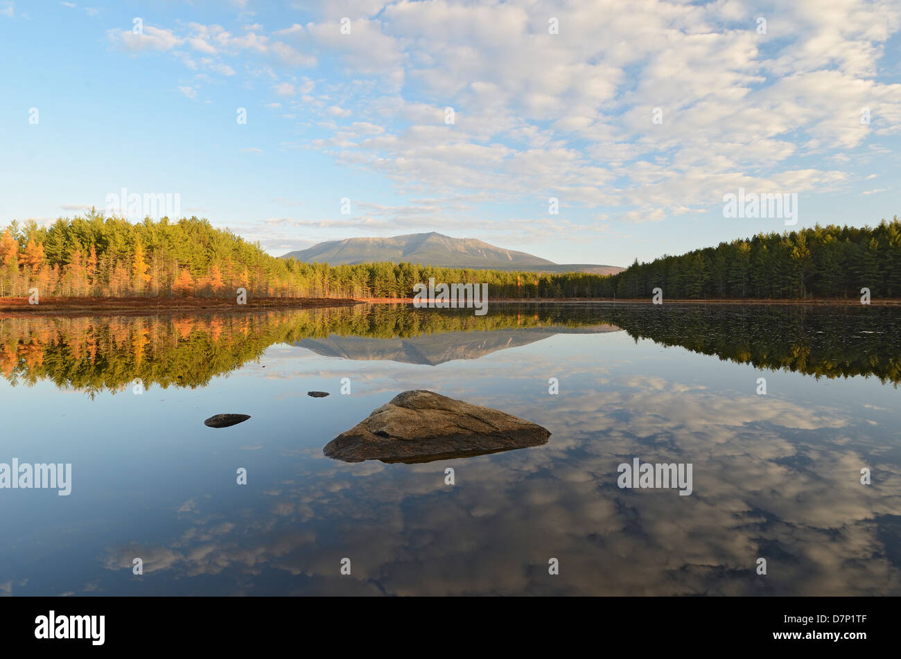 Sunrise on Mt. Katahdin in Maine Stock Photo Alamy