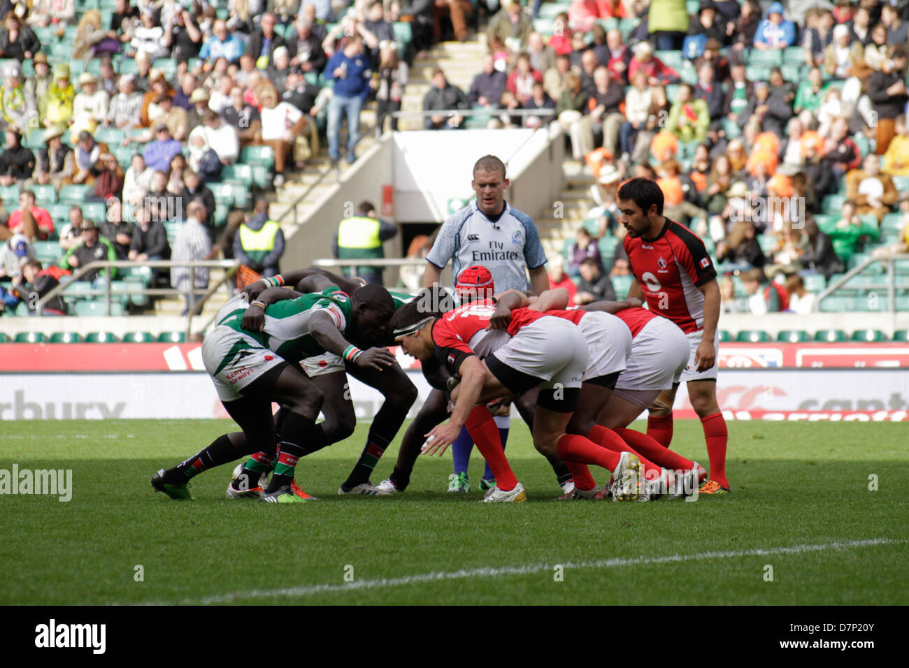 Rugby Sevens Scrum High Resolution Stock Photography And Images Alamy
