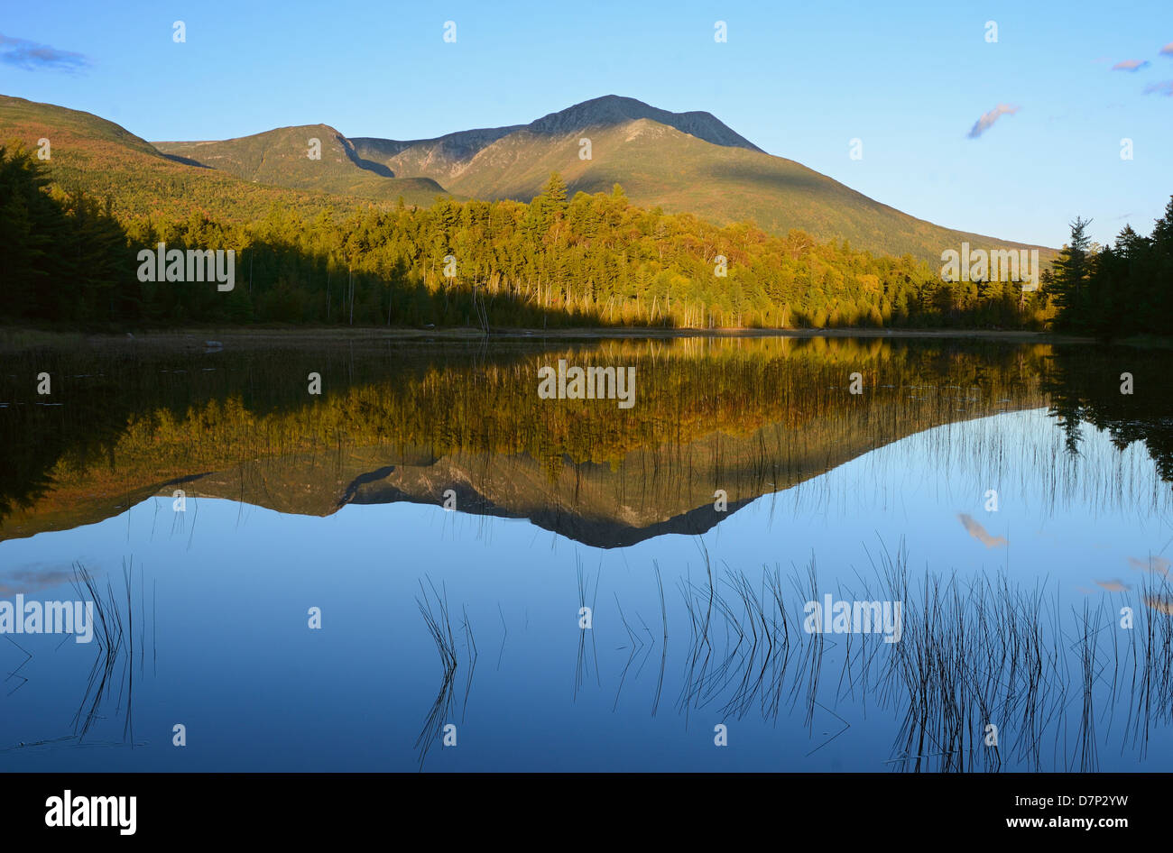 Mt. Katahdin (highest mountain in Maine) at sunset. Baxter State Park
