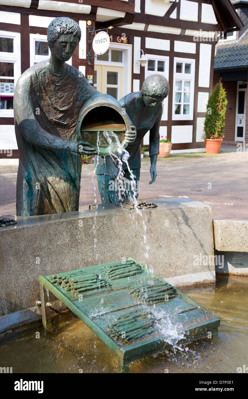 Asparagus fountain german spargelbrunnen helge hires stock photography