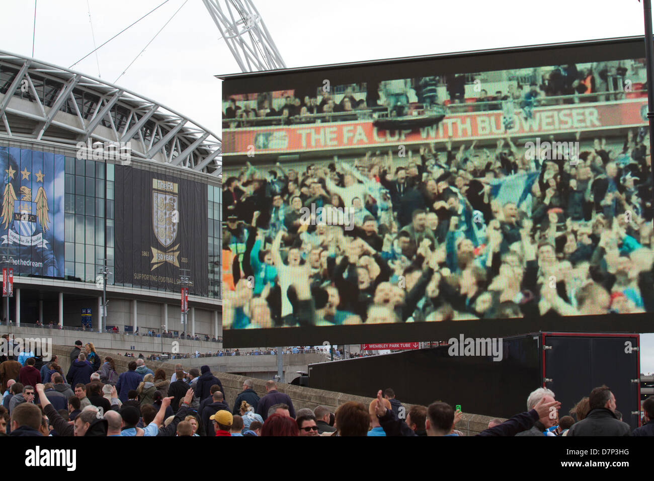 11th May 2013. Wembley London UK. Thousands of Manchester City and Wigan Athletic fans from