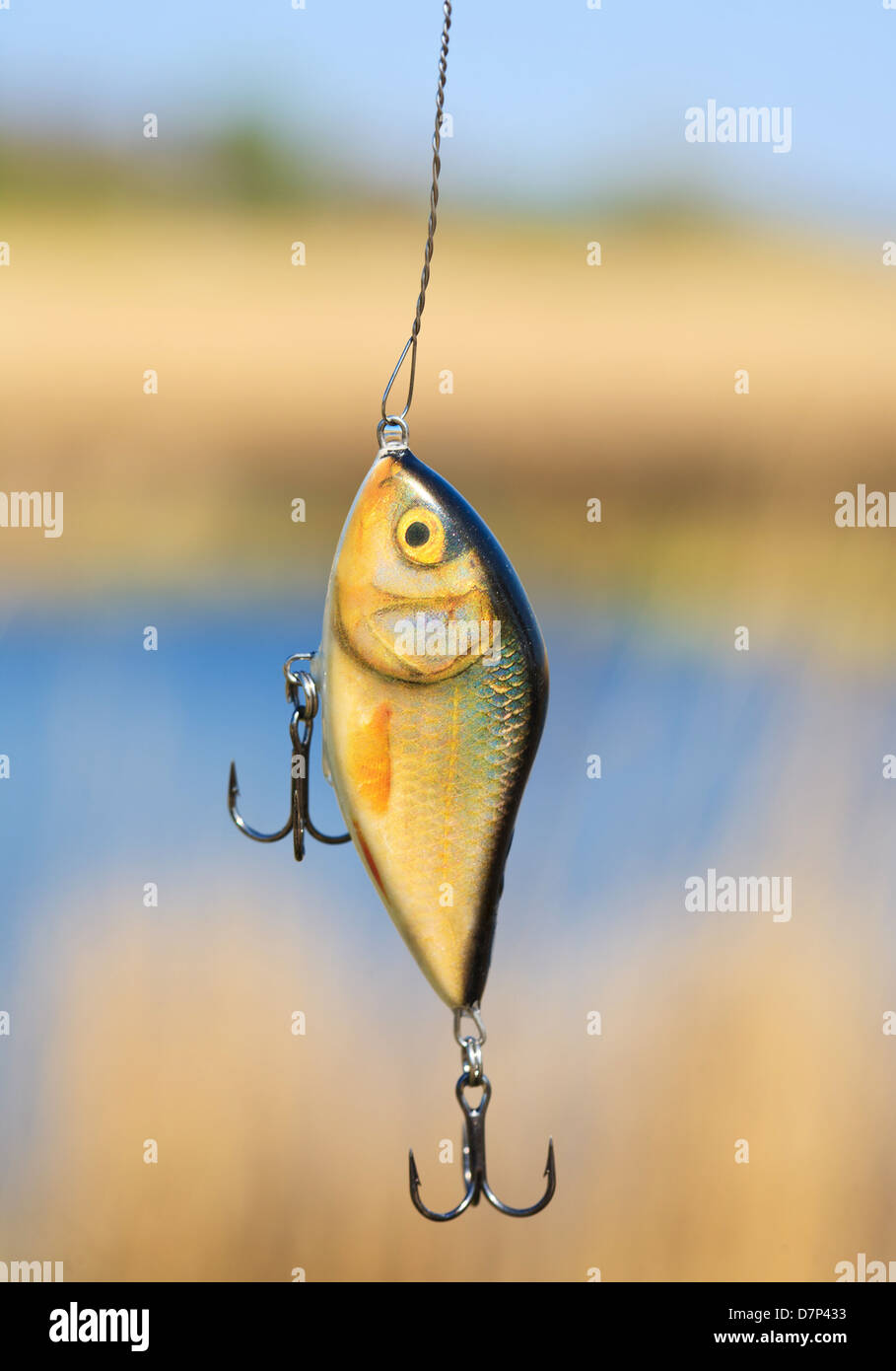 Plastic fishing lure (wobbler) Stock Photo