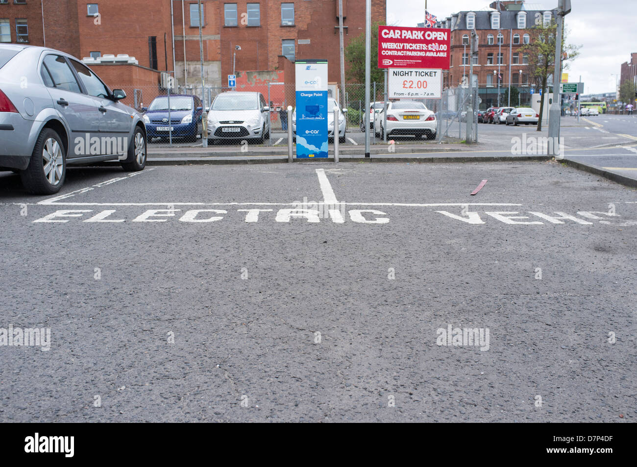 Parking and charging area for electric vehicles, Belfast, Northern